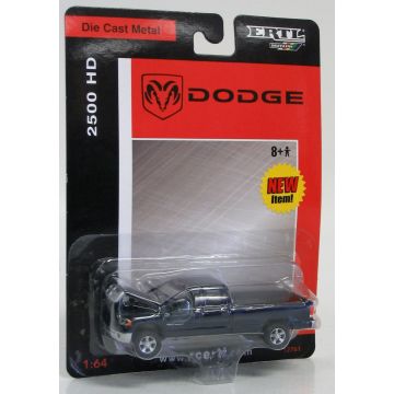 UB -  - Dodge 2500 HD Pickup, black, extended cab, black, red, silver card - 1/64