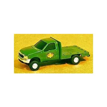 UB - Truck - Flatbed truck, F-350, green - 1/64