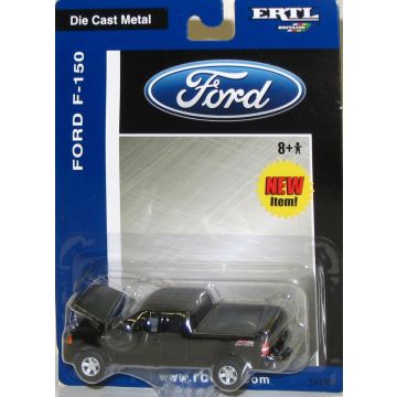 UB -  - Ford F-150 Pickup, black, short bed, opening hood, blue, black, silver card - 1/64