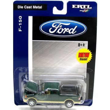 UB -  - Ford F-150 Pickup, red or green & tan, opening hood, blue, black, silver card - 1/64