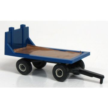 UB -  - Wagon Hay blue, black running gear and white rims - 1/64