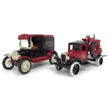 UB - Set - Signature Edition for Fred Ertl Jr, Farmall 350 NF, Ford T Van, Hawkeye Flatbed - 1/43