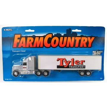 UB - Semi - Silver Sleeper cab, white enclosed trailer, Tyler Transport - 1/64