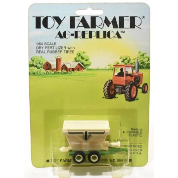 UB -  - Spreader, fertilizer dry, green, white rims, Toy Farmer card - 1/64
