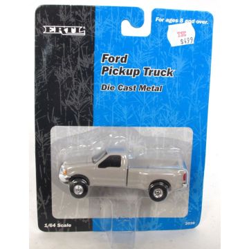 UB - Truck - Ford Pickup, grey, std cab, blue, black card - 1/64