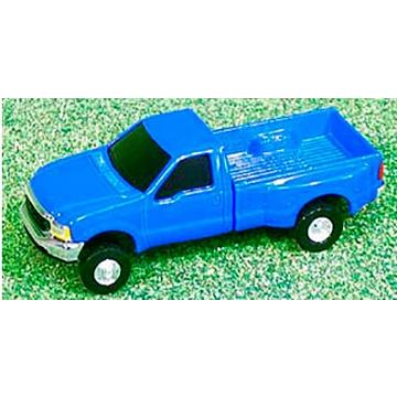 UB - Truck - Ford F-350 dually pickup, blue, blue Farm Country card - 1/64