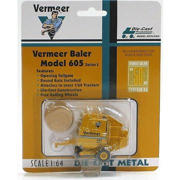 Vermeer - 605 - Baler, round, 50th Anniversary, gold bale - 1/64