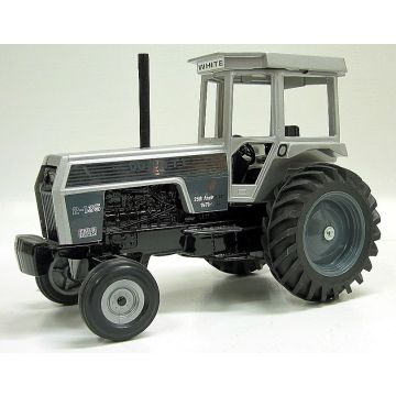 White - 2-135 - 2WD Cab rubber tires silver stripe JLE, Inc. 25th Anniversary - 1/16