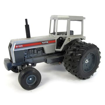 White - 2-155 - 2WD Cab dark gray rims, red stripe - 1/16