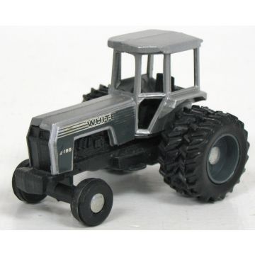 White - 2-155 - 2WD Cab, duals, silver stripe - 1/64