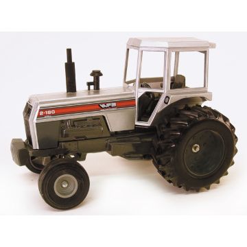 White - 2-180 - 2WD Cab wide rear wheels Series III, red stripe - 1/16