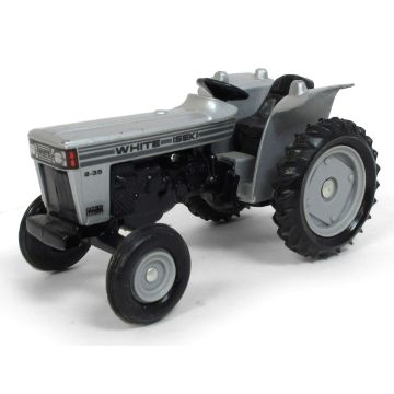 White - 2-35 - 2WD open station, silver stripe - 1/25