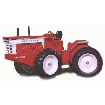 White - A4T-1400 - Plainsman 4WD Single wheels no cab - 1/16