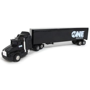 White - Semi - Ag One White-New Idea, black, sleeper cab - 1/64